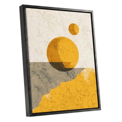 Golden Horizon Forms – black framed canvas option