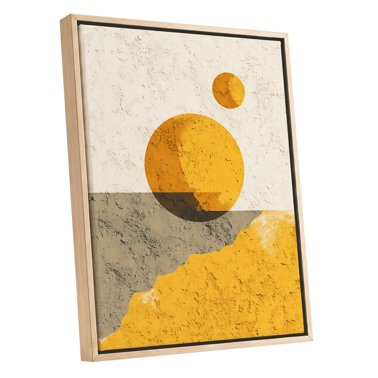Golden Horizon Forms – oak framed canvas option