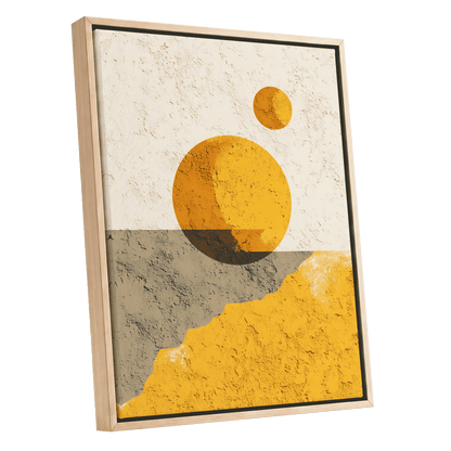 Golden Horizon Forms – oak framed canvas option