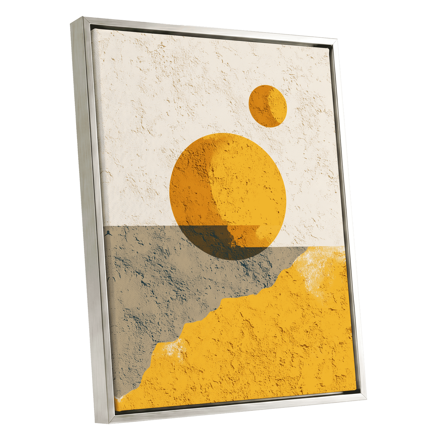Golden Horizon Forms – silver framed canvas option