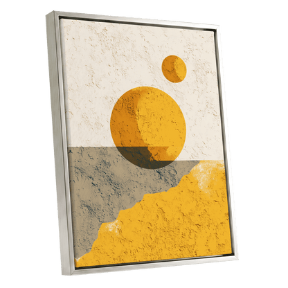 Golden Horizon Forms – silver framed canvas option