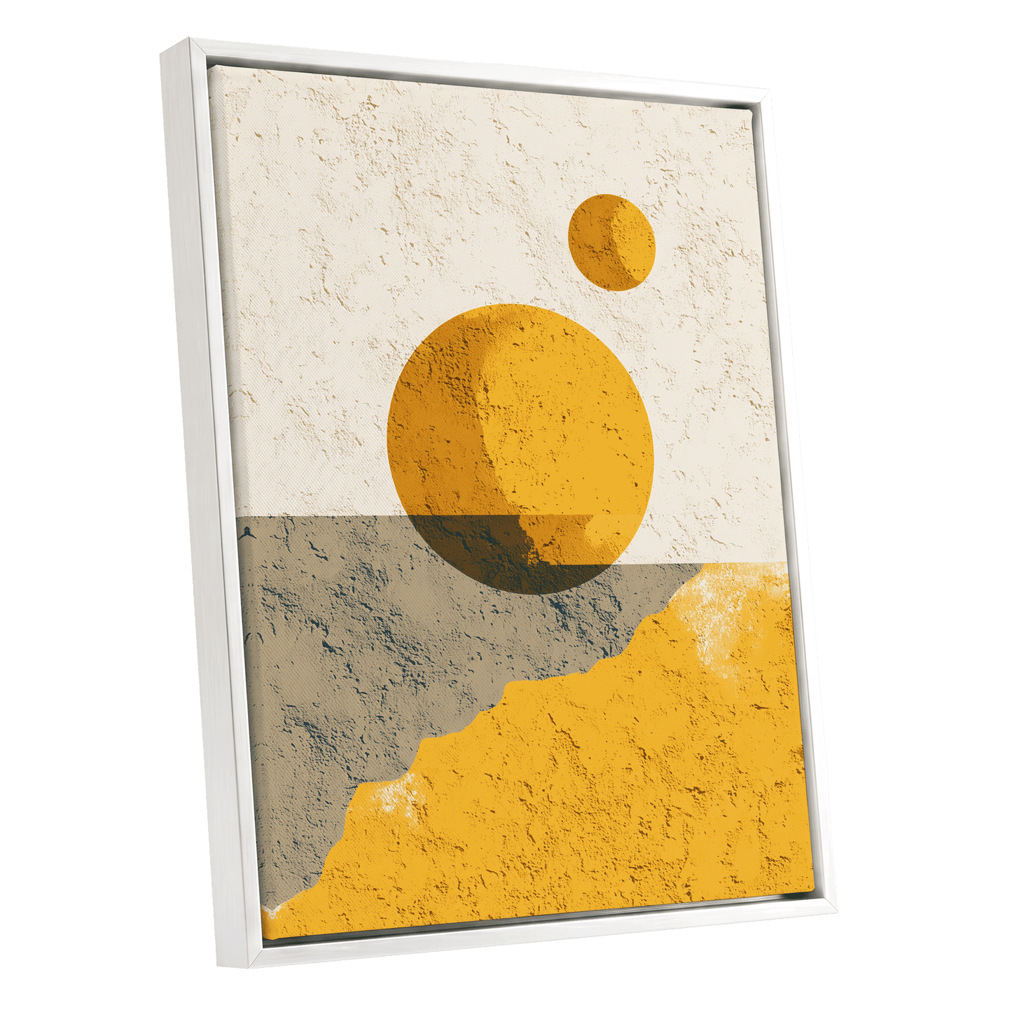 Golden Horizon Forms – white framed canvas option