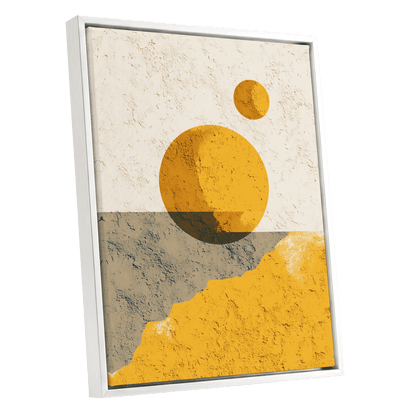 Golden Horizon Forms – white framed canvas option