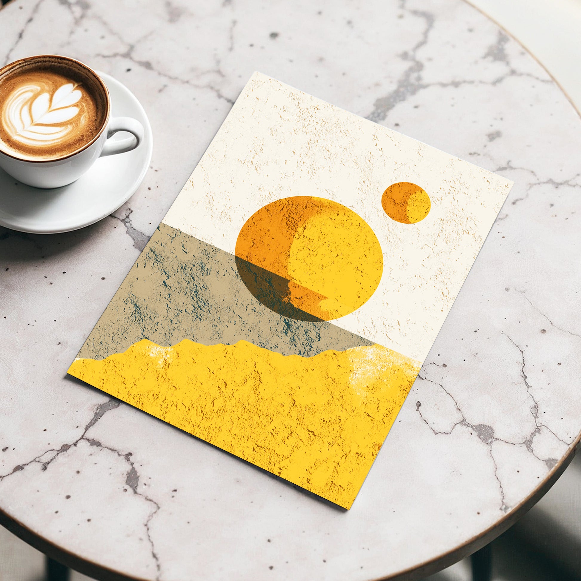 Golden Horizon Forms – wall art displayed in a styled interior, gallery view 3