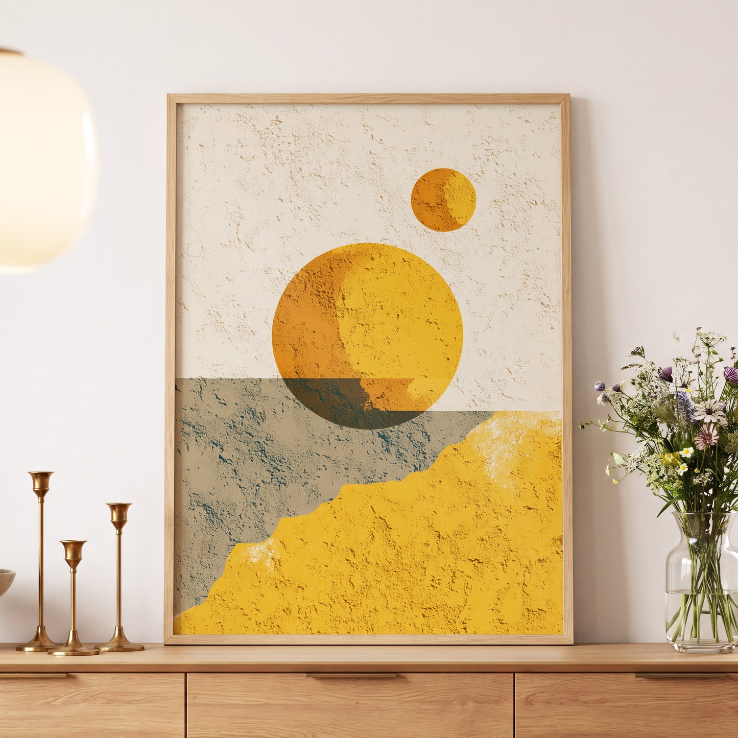 Golden Horizon Forms – wall art displayed in a styled interior, gallery view 5