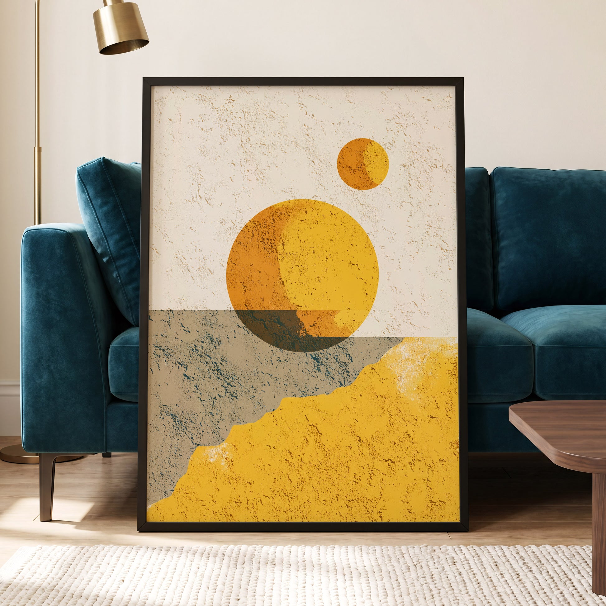 Golden Horizon Forms – wall art displayed in a styled interior, gallery view 6