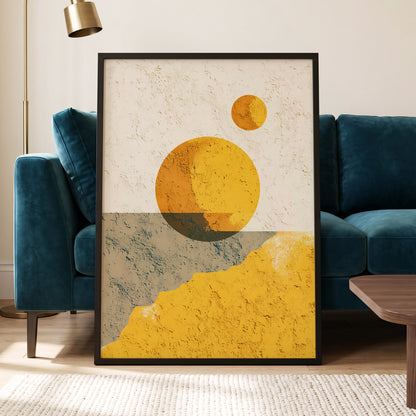Golden Horizon Forms – wall art displayed in a styled interior, gallery view 6