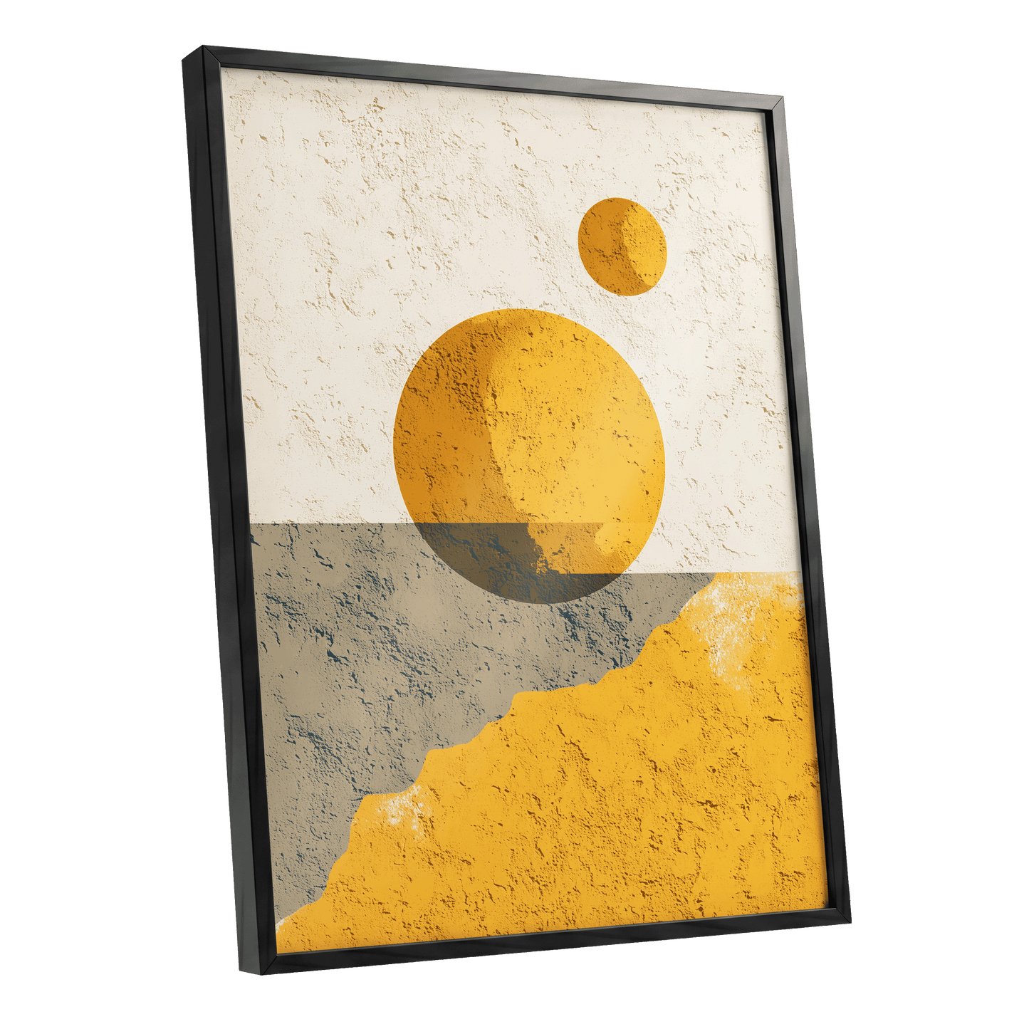 Golden Horizon Forms – black framed poster option