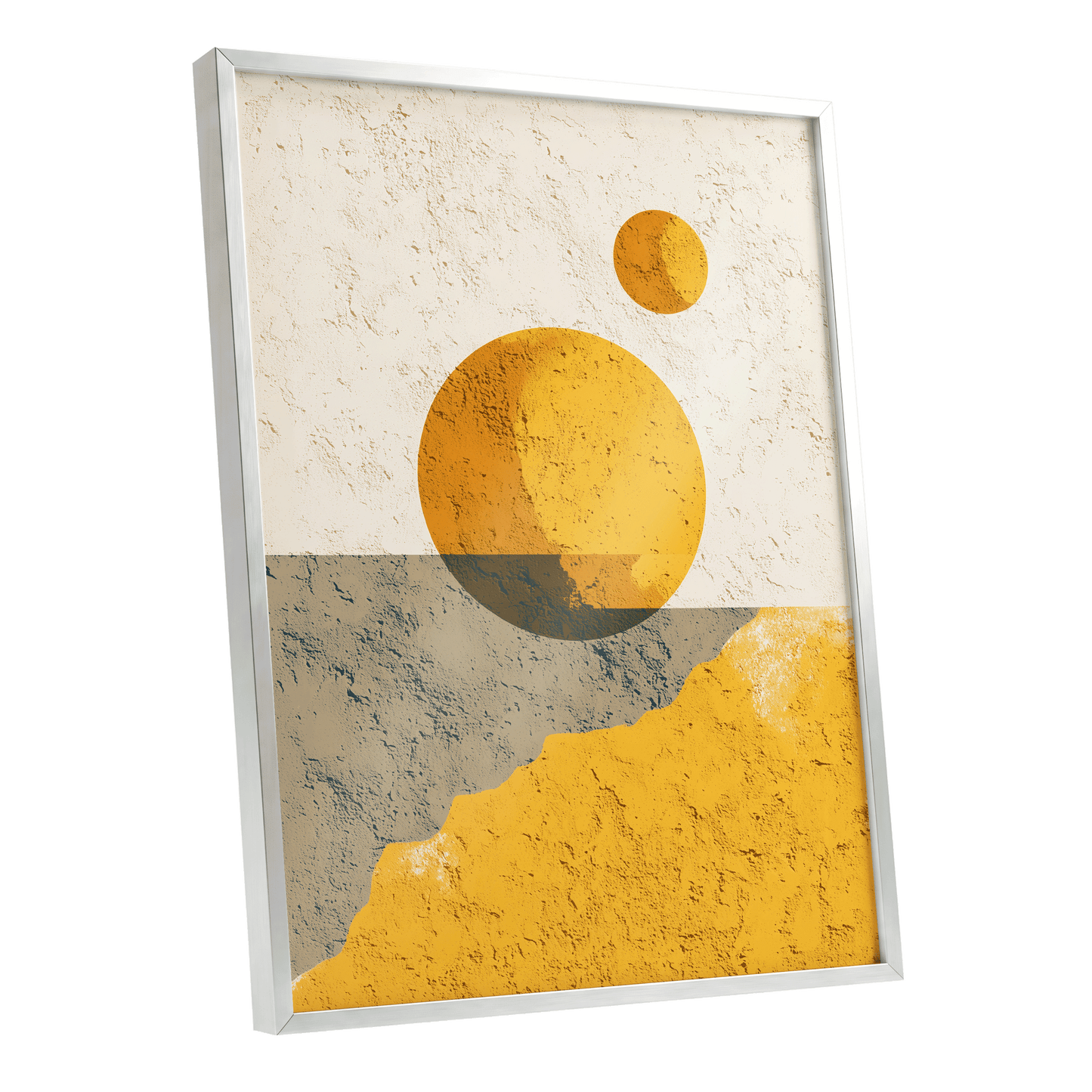 Golden Horizon Forms – silver framed poster option