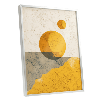 Golden Horizon Forms – silver framed poster option