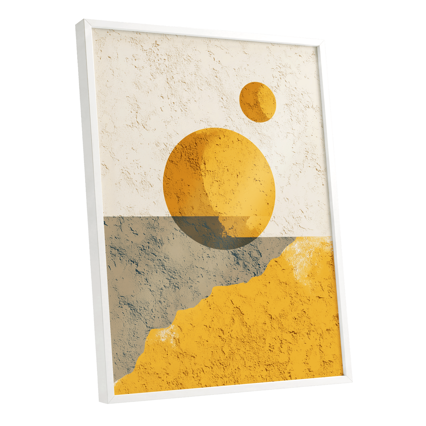 Golden Horizon Forms – white framed poster option
