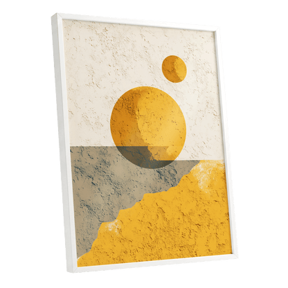 Golden Horizon Forms – white framed poster option