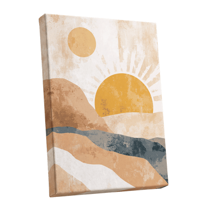Golden Sun River – stretched canvas option
