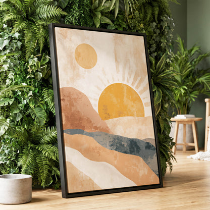 Golden Sun River – wall art displayed in a styled interior, gallery view 1