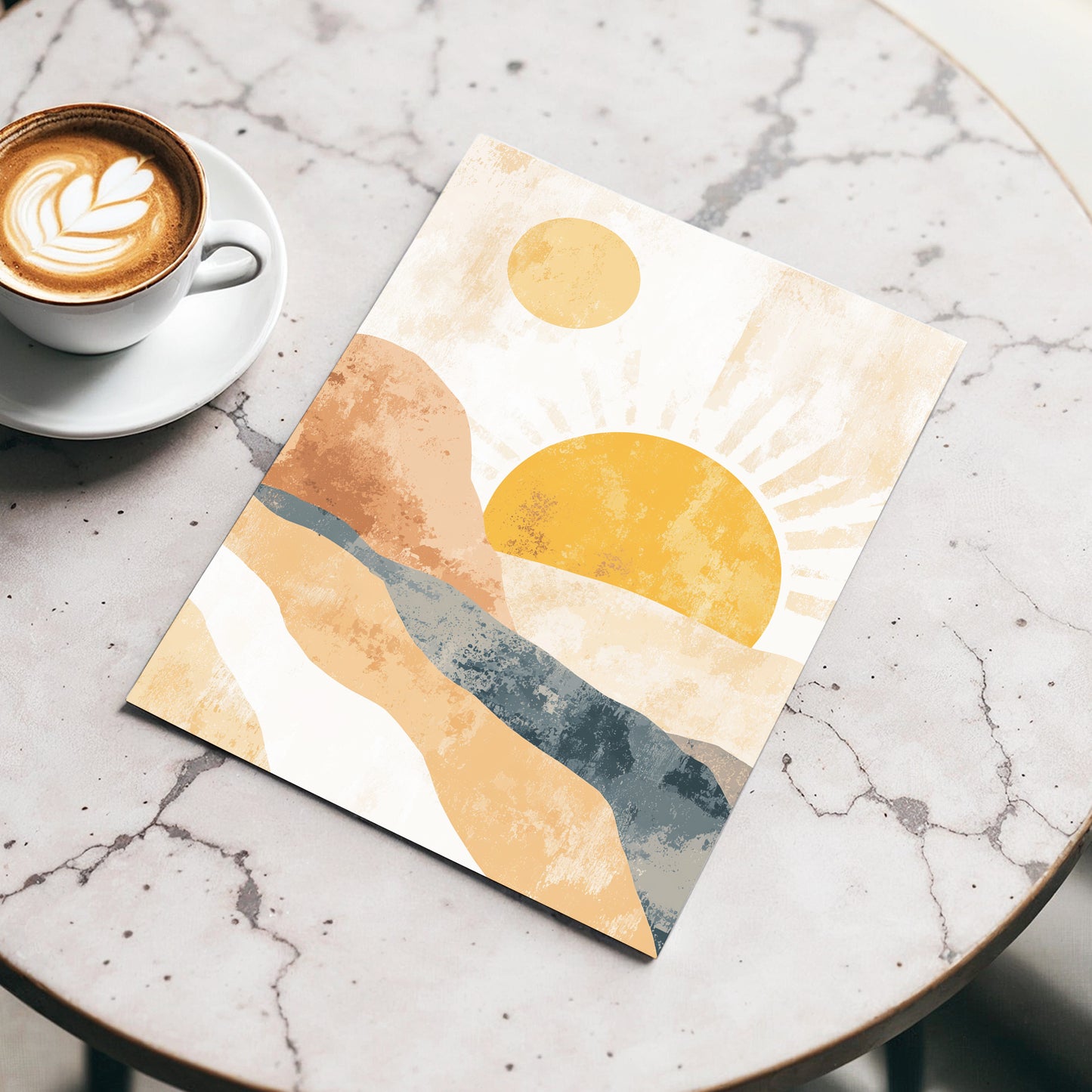 Golden Sun River – wall art displayed in a styled interior, gallery view 3