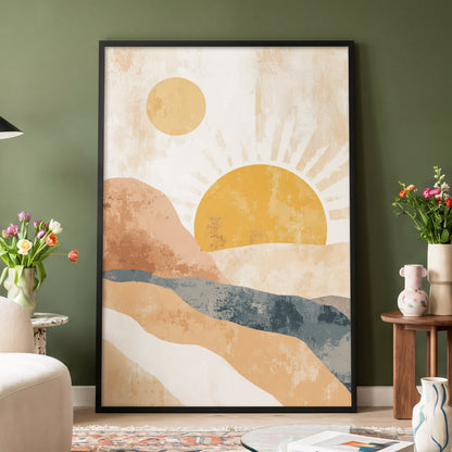 Golden Sun River – wall art displayed in a styled interior, gallery view 4