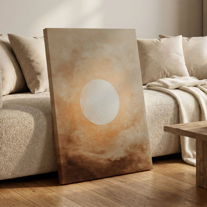 Halo Over Amber – canvas wall art in a styled interior, gallery view 1