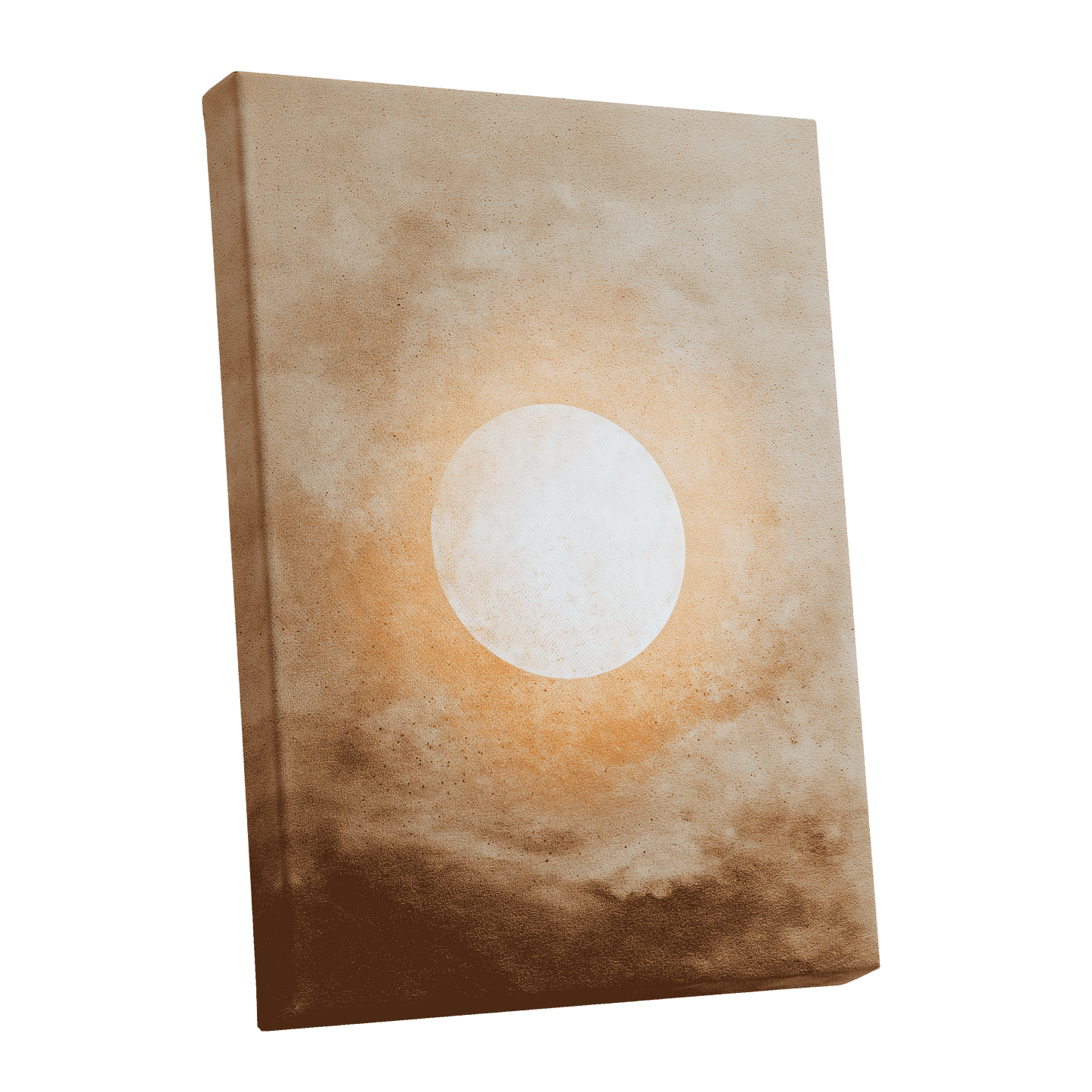 Halo Over Amber – stretched canvas option