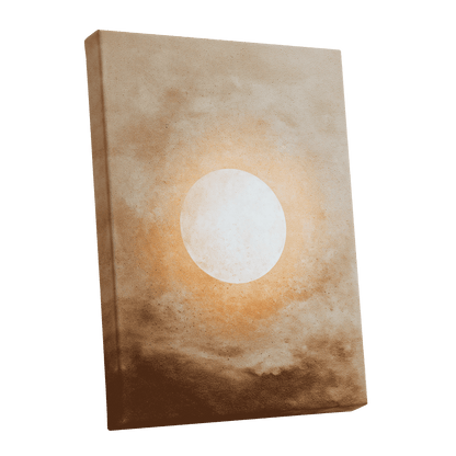 Halo Over Amber – stretched canvas option