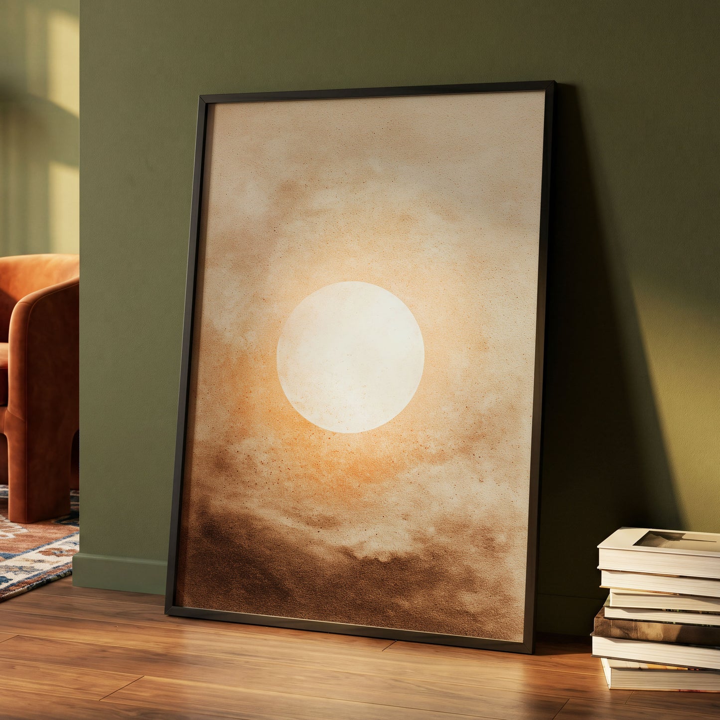 Halo Over Amber – wall art displayed in a styled interior, gallery view 4