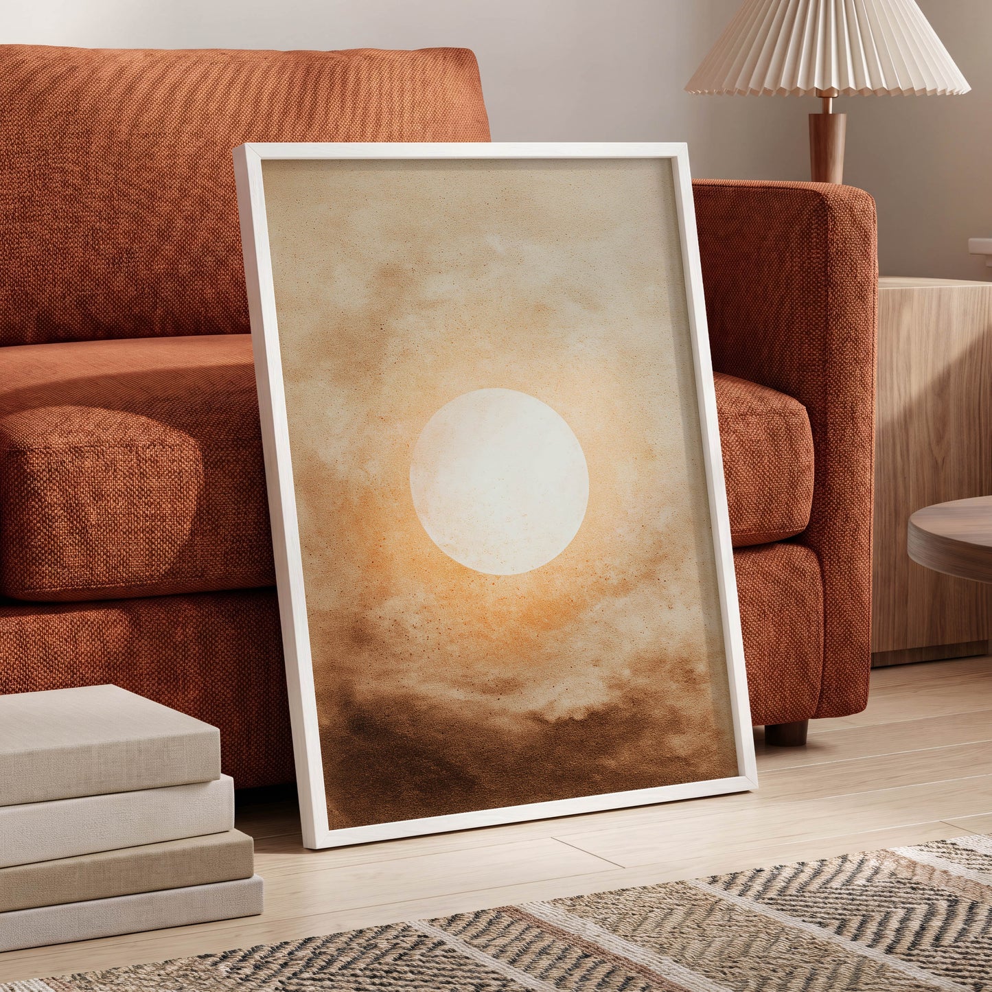 Halo Over Amber – wall art displayed in a styled interior, gallery view 6