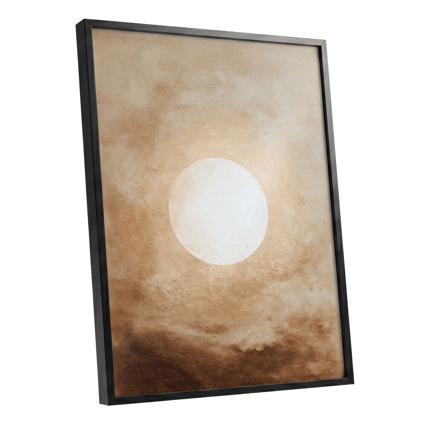 Halo Over Amber – black framed poster option