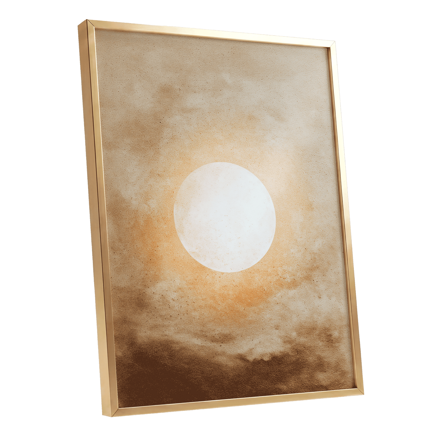 Halo Over Amber – gold framed poster option