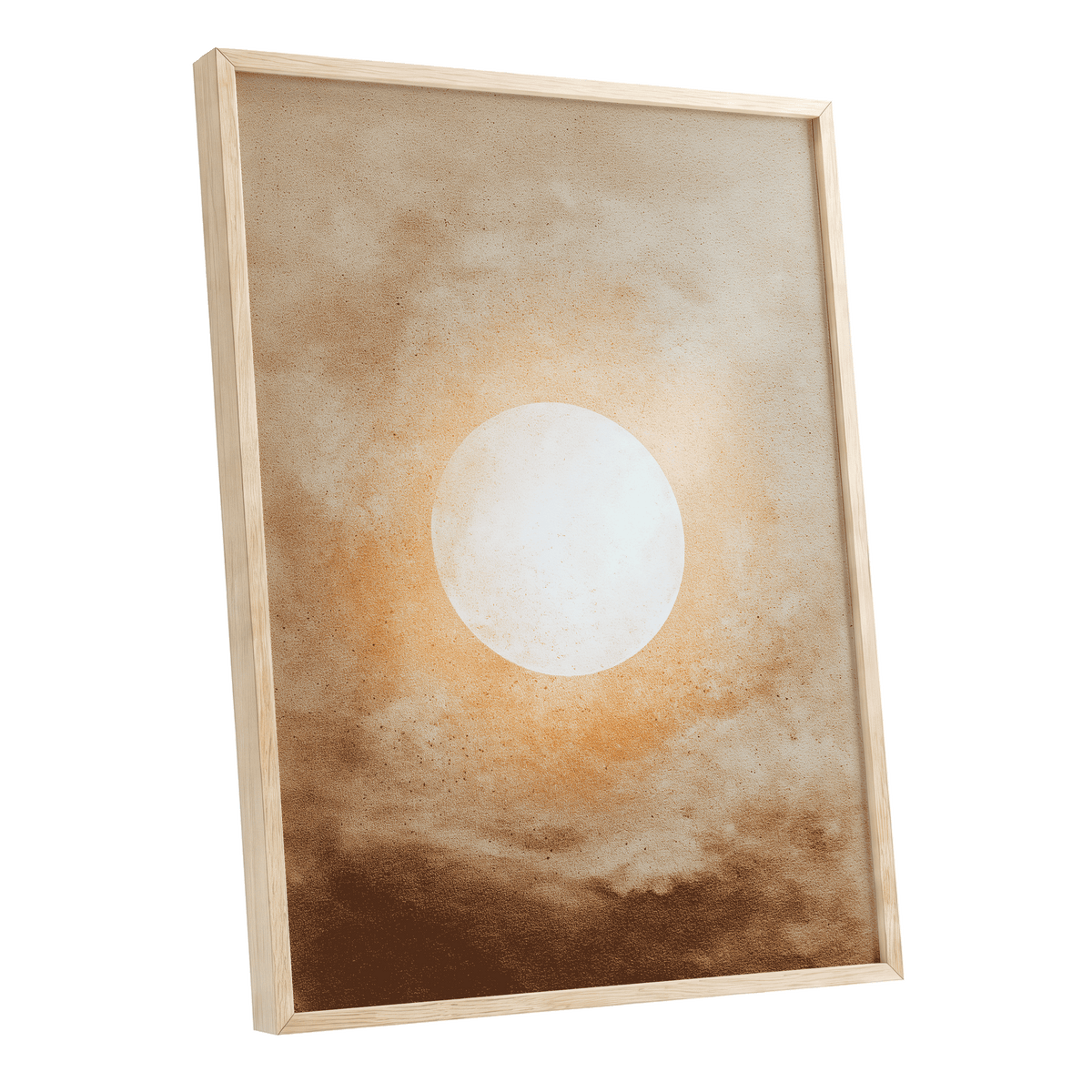 Halo Over Amber – oak framed poster option