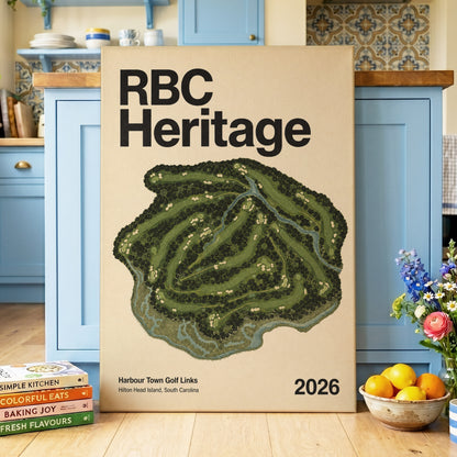 Harbour Links Heritage, green, beige, black nature wall art on canvas displayed in a styled interior, gallery view 2