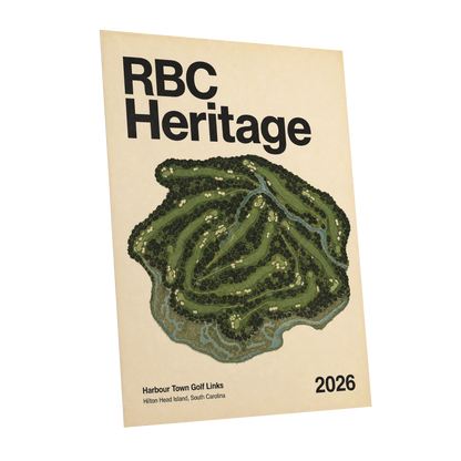 Harbour Links Heritage, green, beige, black nature wall art shown as a unframed poster wall art print