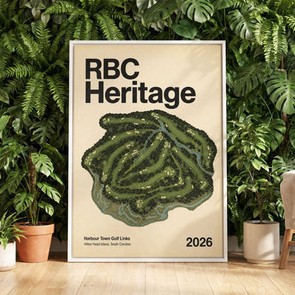 Harbour Links Heritage, green, beige, black nature wall art displayed in a styled interior, gallery view 5