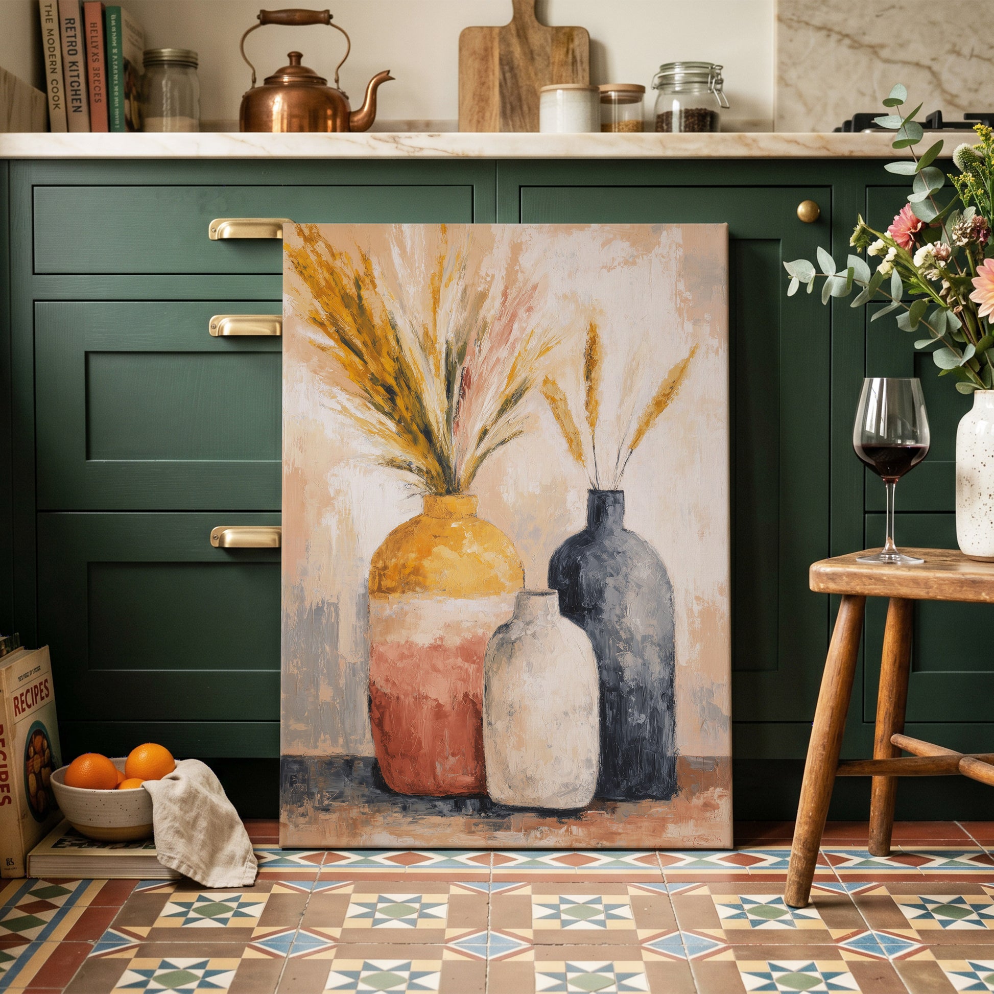 Harvest Vessel Study – canvas wall art in a styled interior, gallery view 2