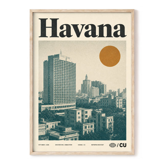Havana Urban Sun, beige, gold, green minimalist wall art, front artwork view