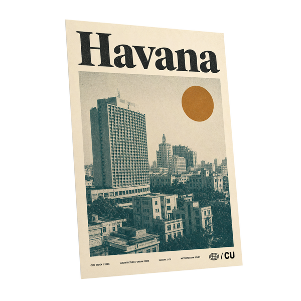 Havana Urban Sun, beige, gold, green minimalist wall art shown as a unframed poster wall art print