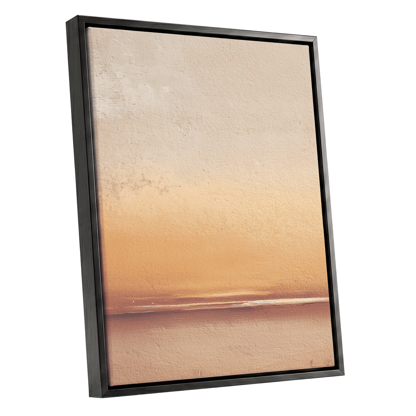Hushed Horizon – black framed canvas option