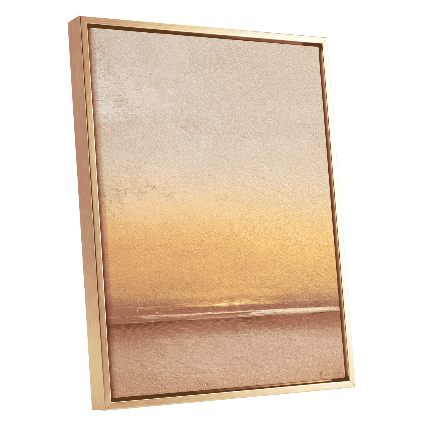 Hushed Horizon – gold framed canvas option