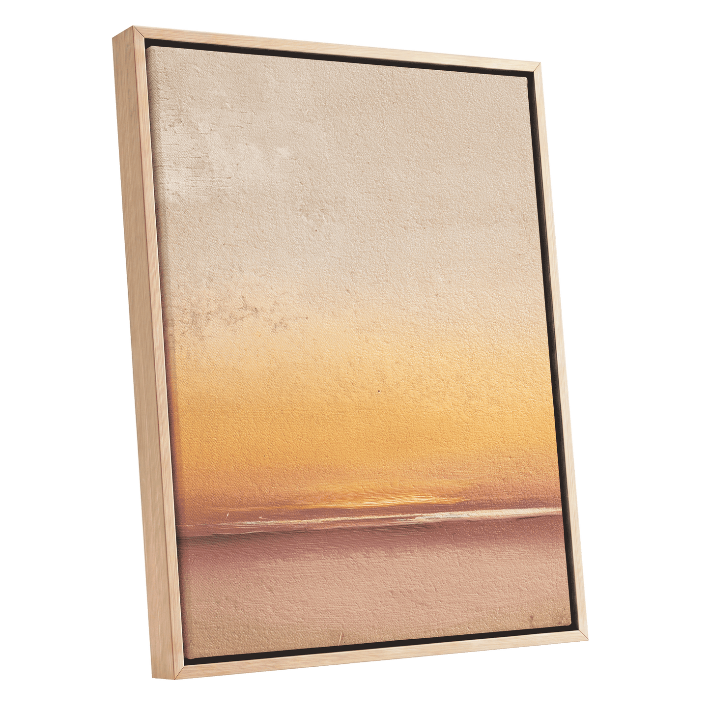 Hushed Horizon – oak framed canvas option