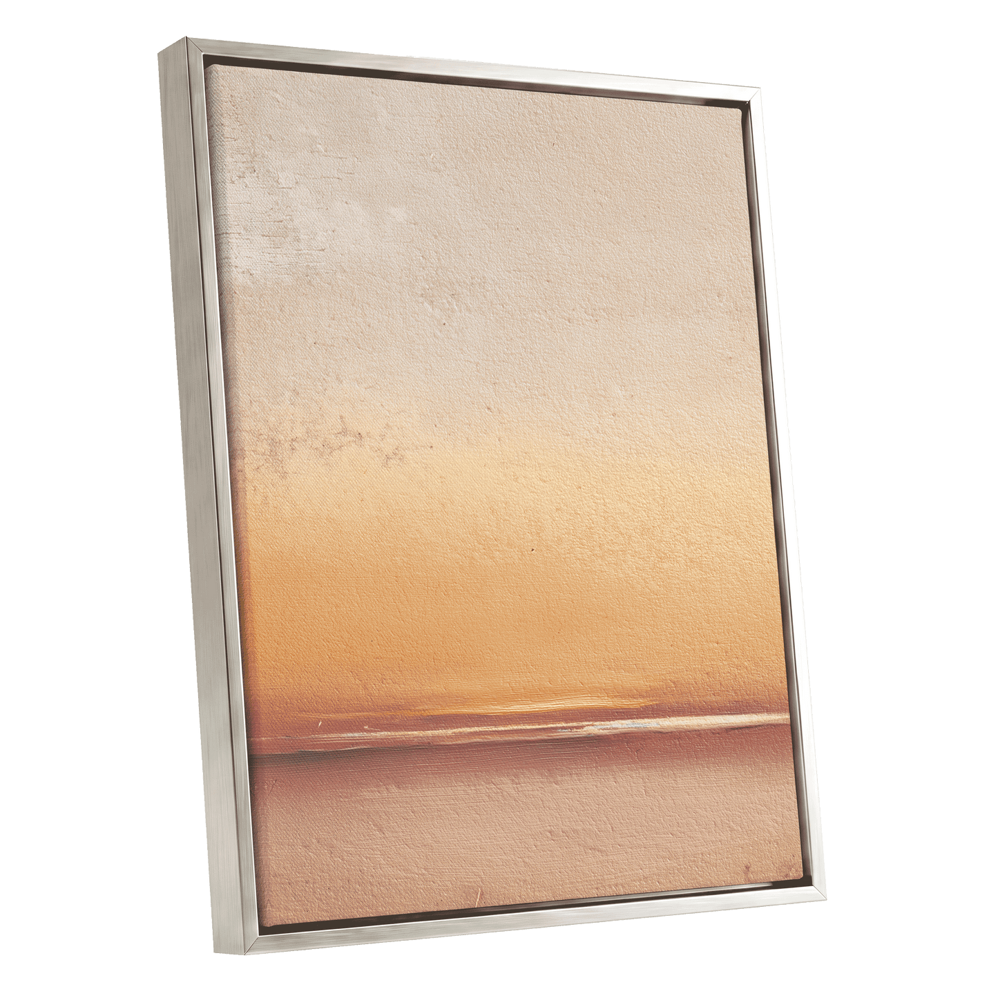 Hushed Horizon – silver framed canvas option