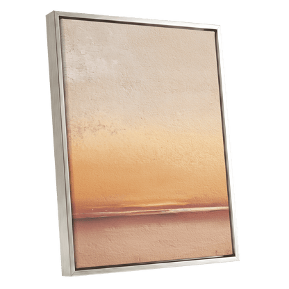 Hushed Horizon – silver framed canvas option