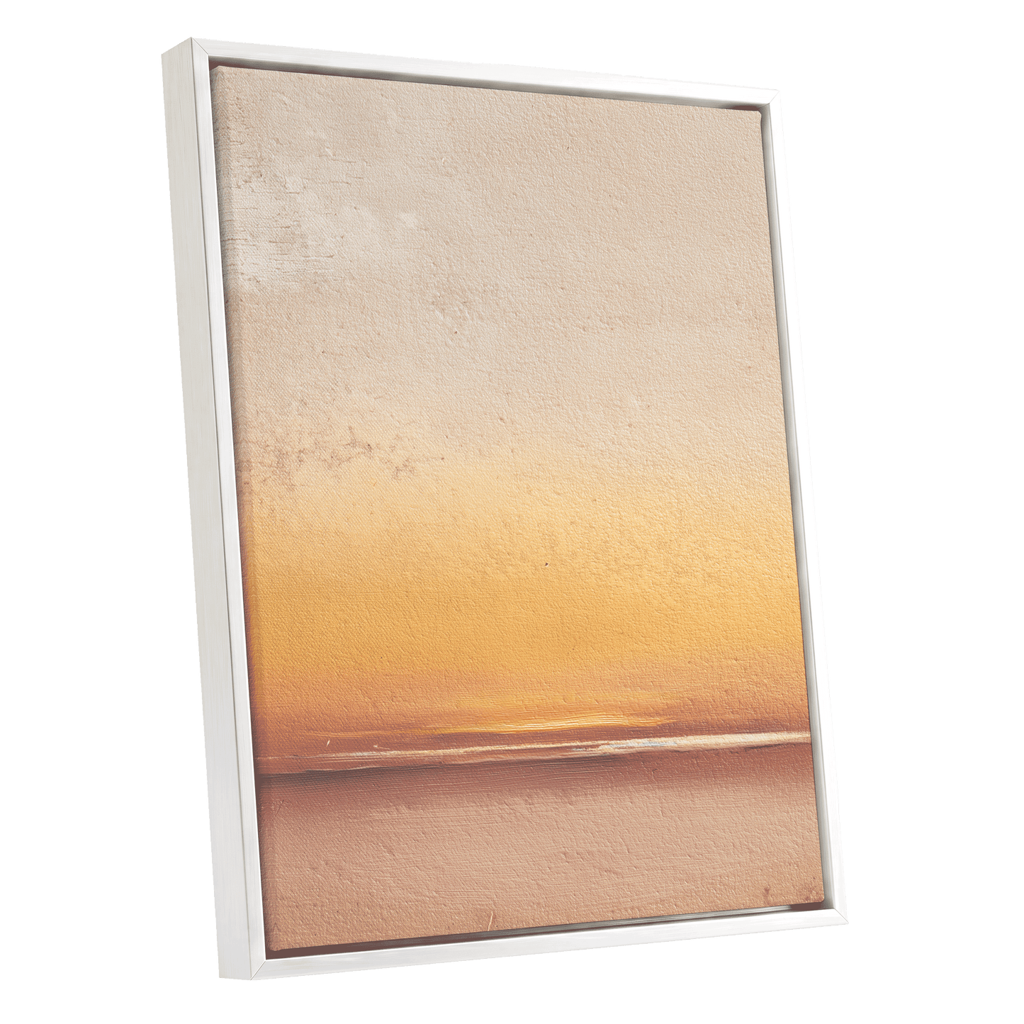 Hushed Horizon – white framed canvas option