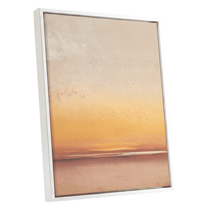 Hushed Horizon – white framed canvas option