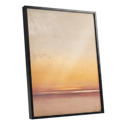Hushed Horizon – black framed poster option
