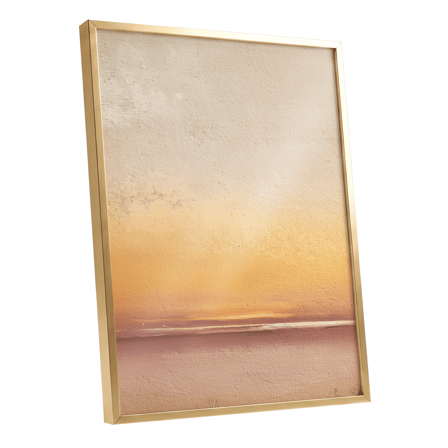 Hushed Horizon – gold framed poster option
