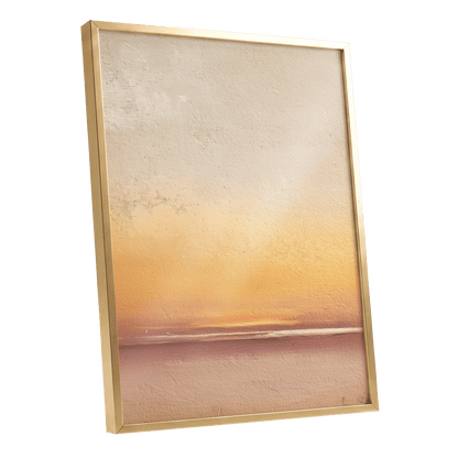 Hushed Horizon – gold framed poster option