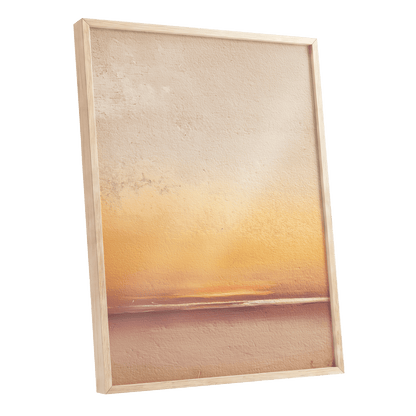 Hushed Horizon – oak framed poster option