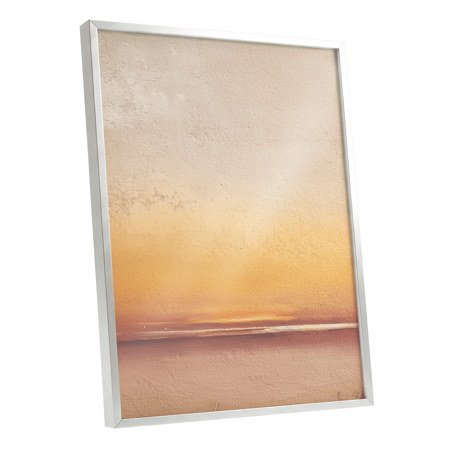 Hushed Horizon – silver framed poster option