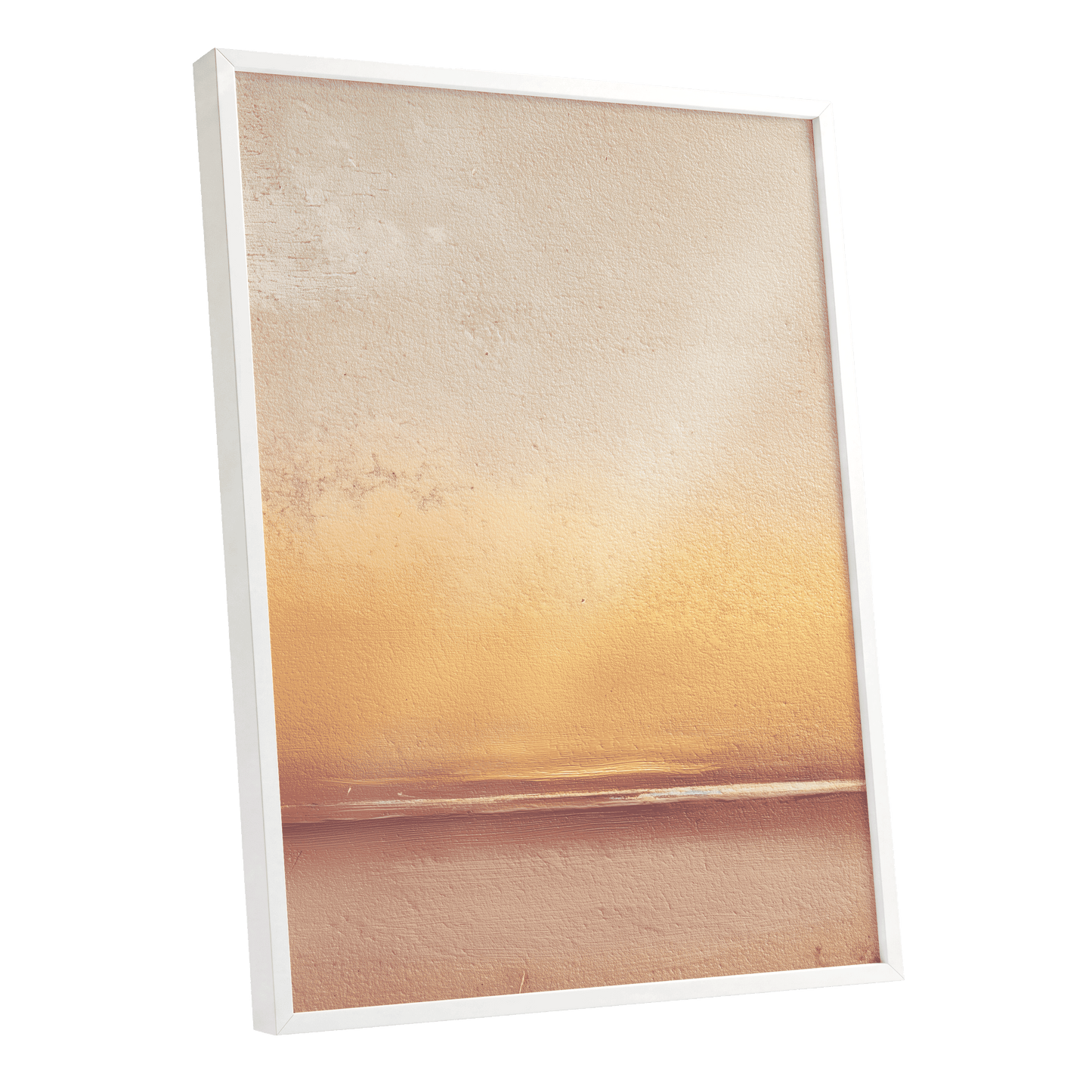 Hushed Horizon – white framed poster option