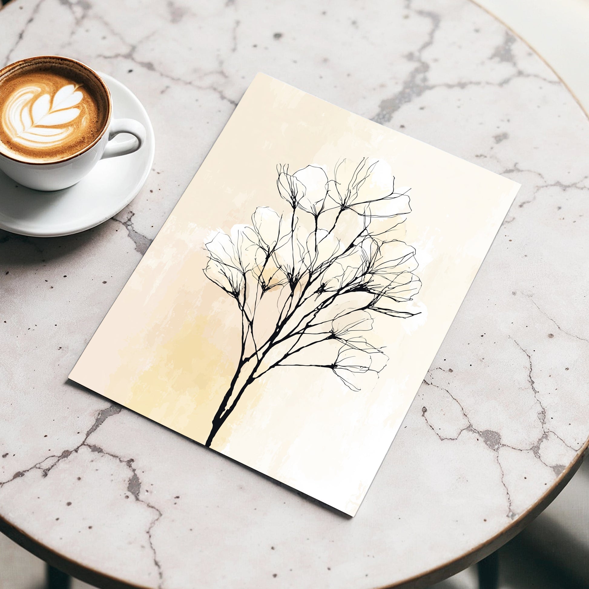 Ivory Bloom Silhouette – wall art displayed in a styled interior, gallery view 3