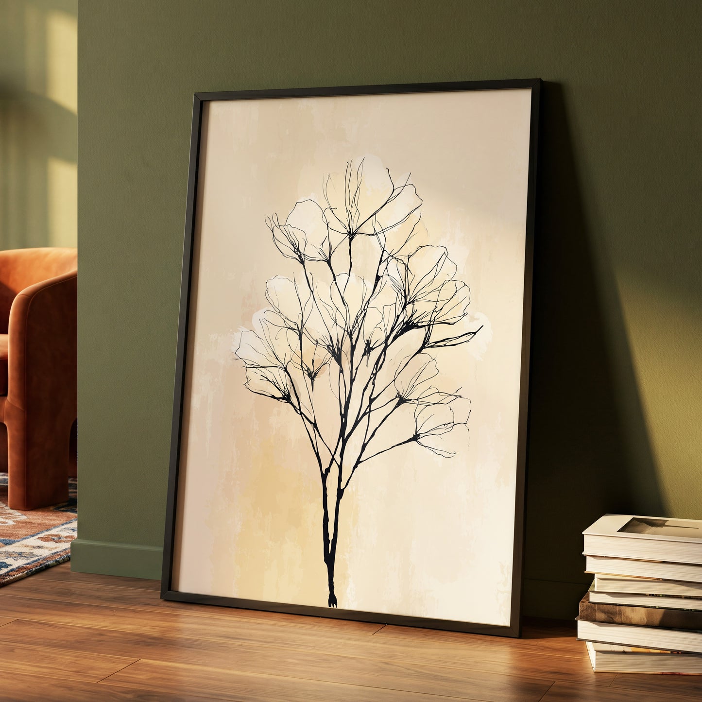 Ivory Bloom Silhouette – wall art displayed in a styled interior, gallery view 4