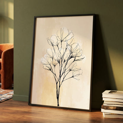 Ivory Bloom Silhouette – wall art displayed in a styled interior, gallery view 4